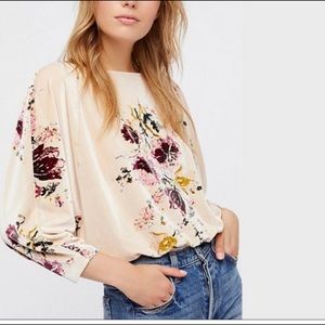 Free people velvet slouchy bodysuit